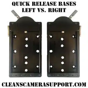 quick release bases left vs right cleans camera support shop